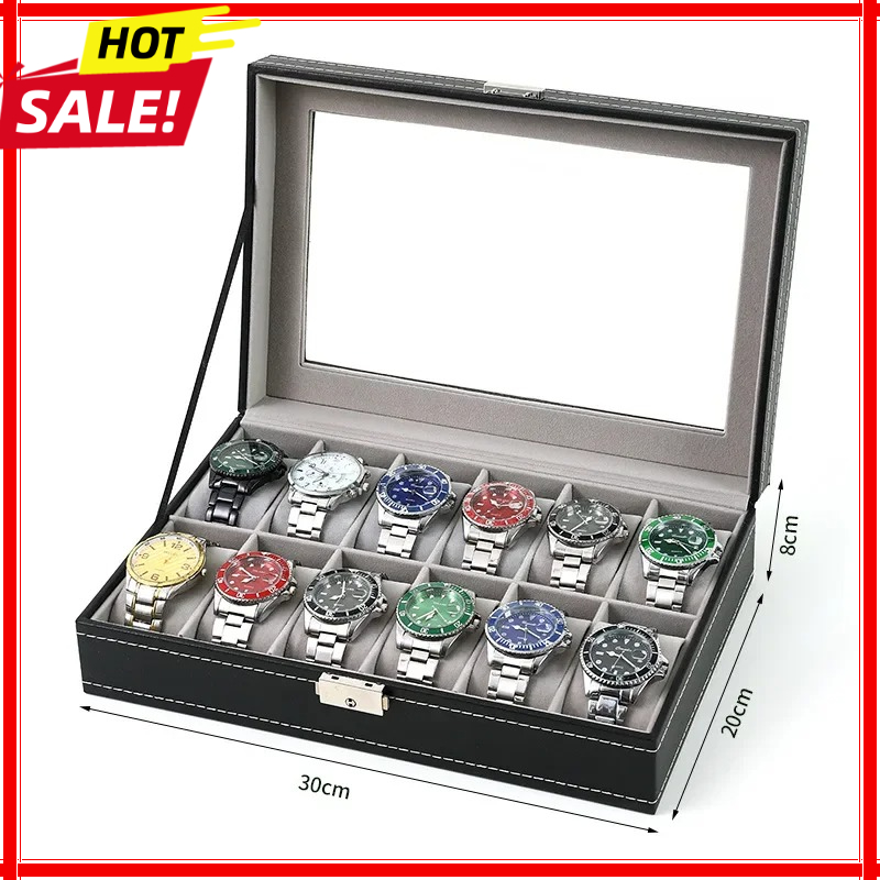 Best Jewelry Watches - Boîtes à montres 2/3/4/5/6/8/10/12 compartiments, étuis