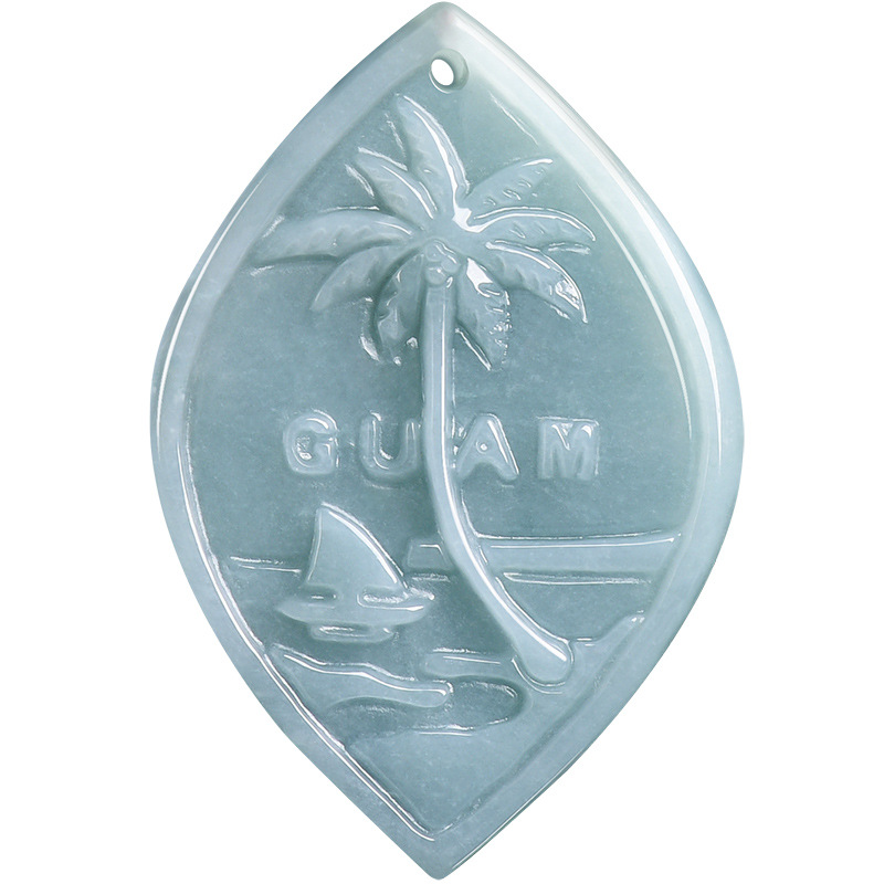 Pacific Jewelry & Watches Los Angeles - Myanmar jadéite pacifique pendentif collier sculpté