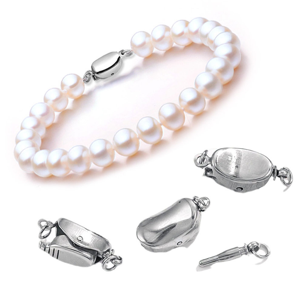 Pearl Necklace - Boucles de collier en titane et