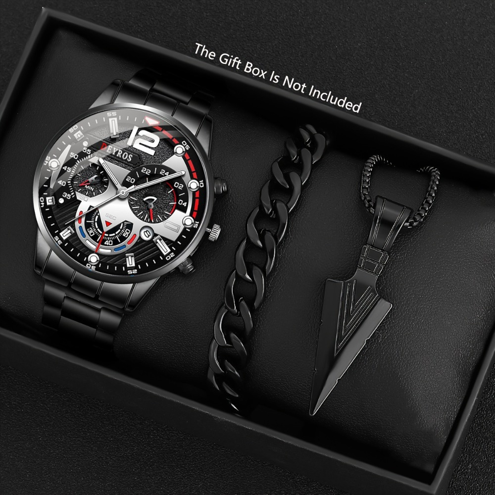 Best Jewelry Watches - 3 pièces/ensemble mode montre pour hommes