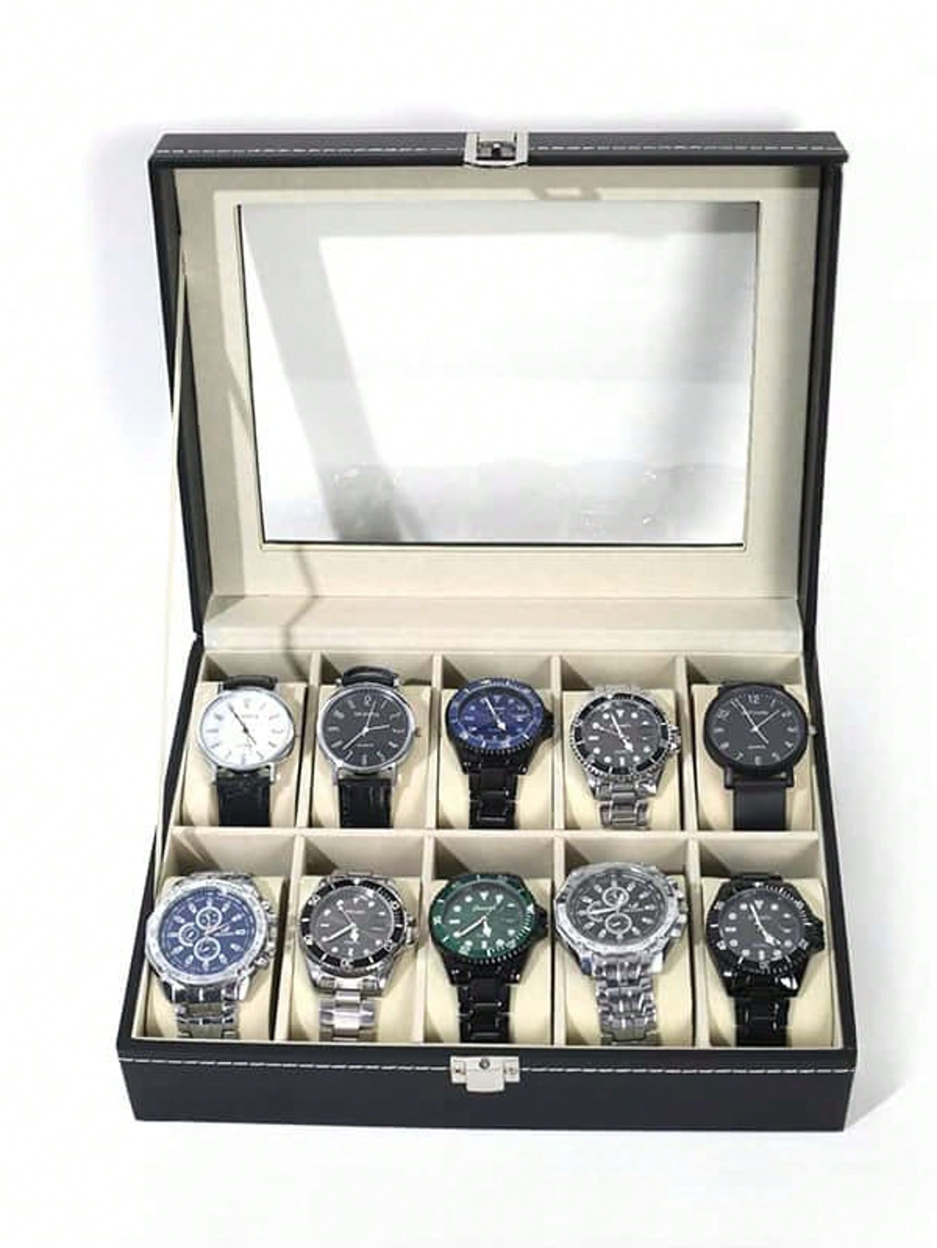 Jewelry Box With Watches - Boîte à montres en cuir avec