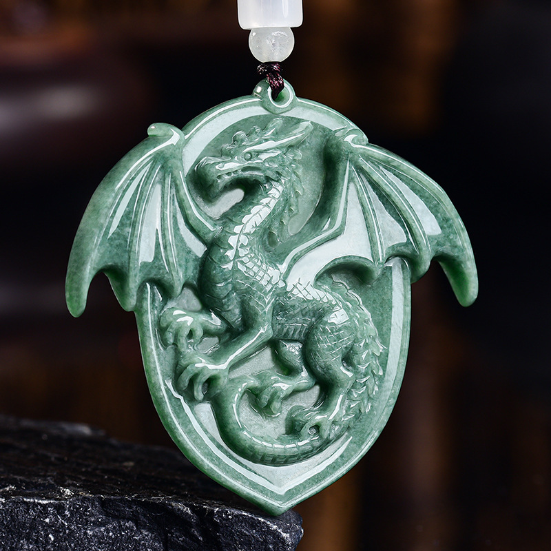 Jewelry & Watches Vitopoulos Reviews - Collier pendentif Dragon en jadéite birmane