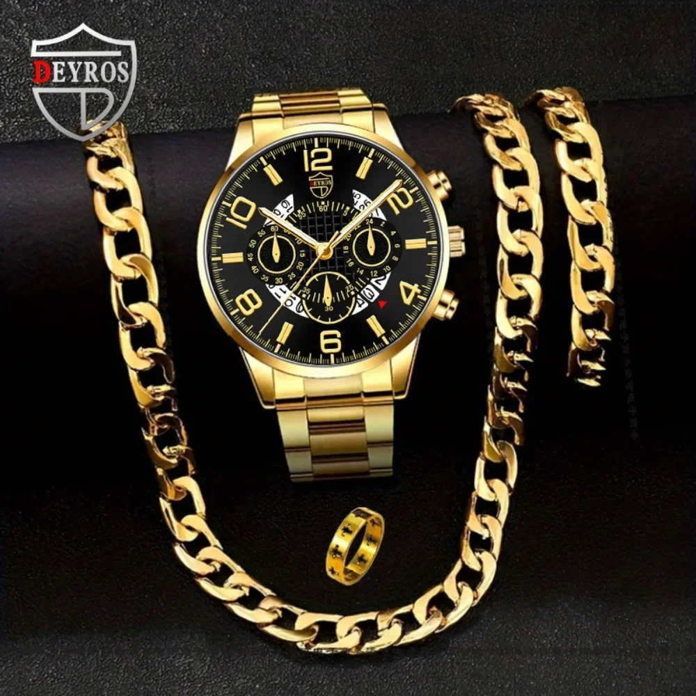 Best Jewelry Watches - 4 pièces/ensemble montre décontractée pour hommes