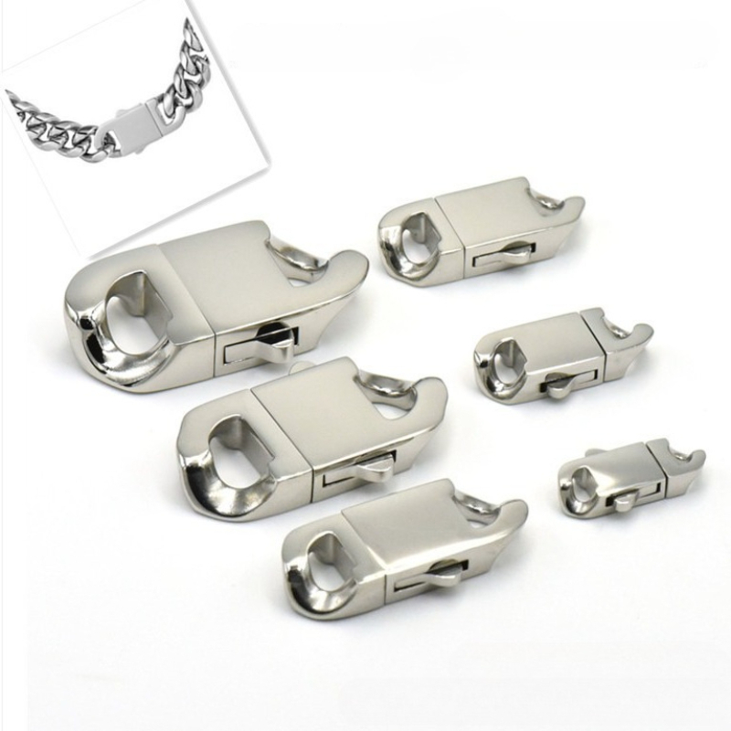 Hip Hop Chain Necklace - Fermoir à ressort en acier inoxydable,