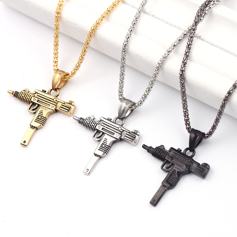 Pendentif Collier Pistolet Mit - Hip Hop Chain Necklace avis et prix