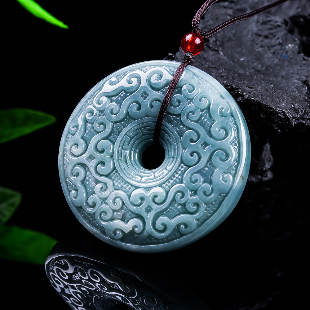 Collier pendentif fleur en jad - Jewelry & Watches Vitopoulos Reviews avis et prix