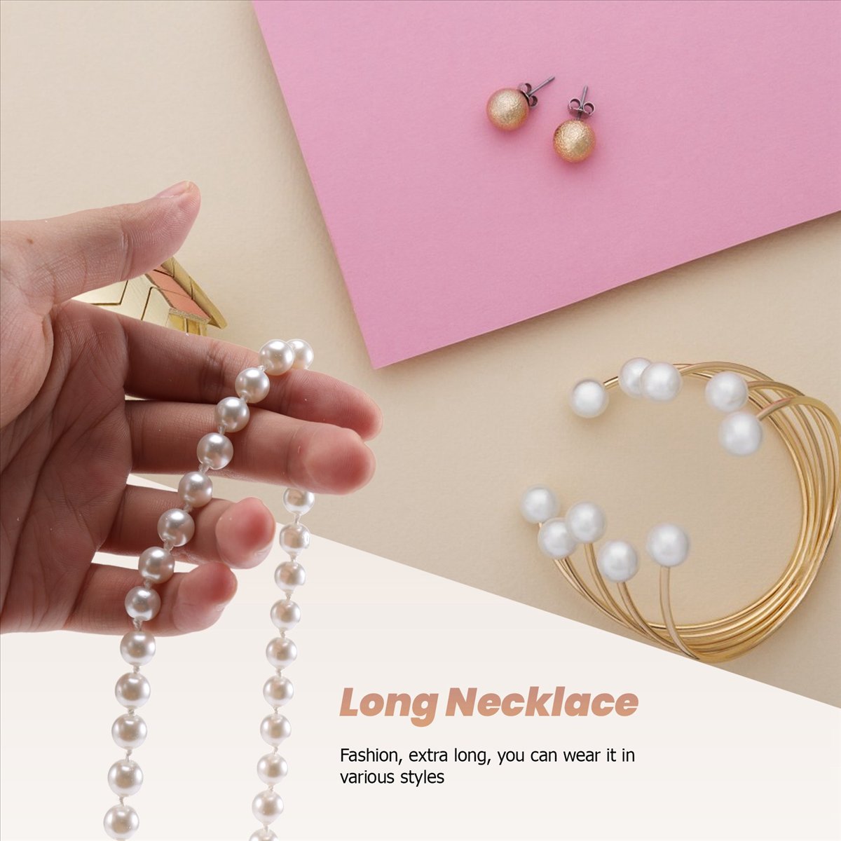 ABQR Collier long chaîne de pu - Pearl Necklace avis et prix