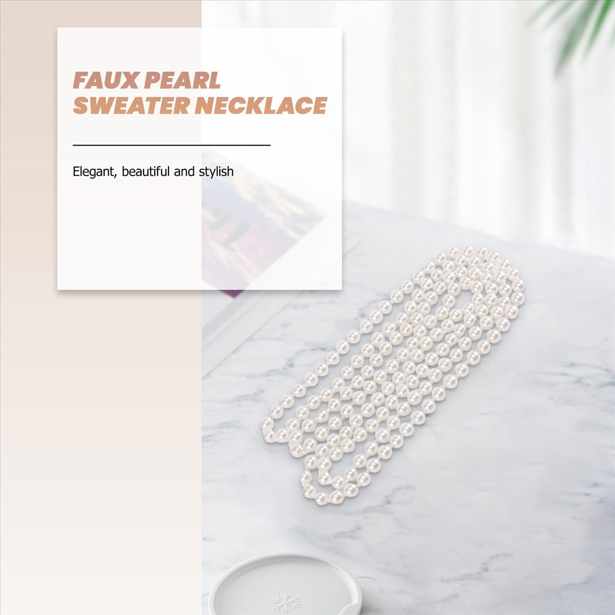ABQR Collier long chaîne de pu - Pearl Necklace avis et prix