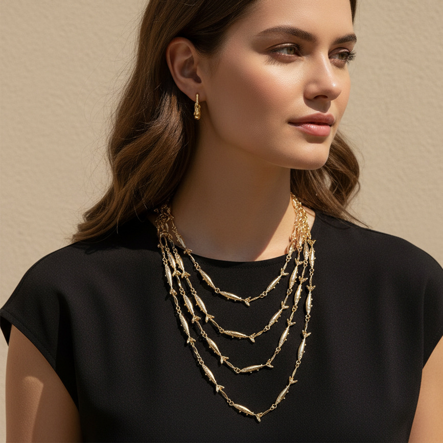 Collier superposé Hiphop Rock  - Pacific Jewelry & Watches Los Angeles avis et prix