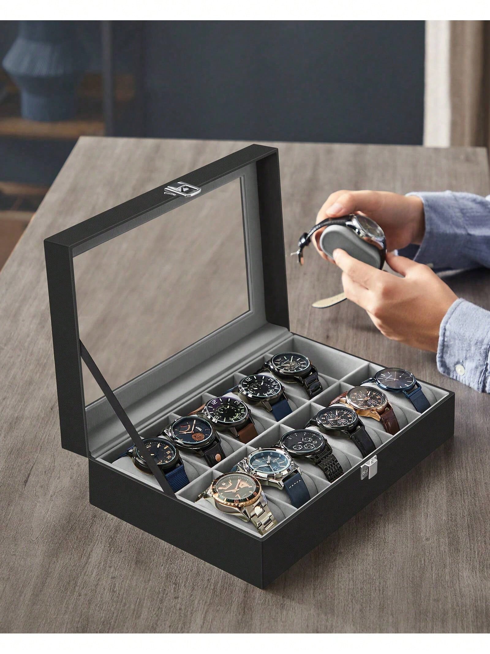 Boîte à montres verrouillable  - Jewelry Box With Watches avis et prix