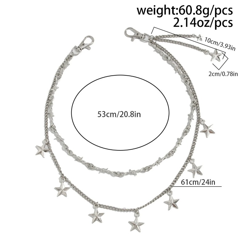 Chaîne de taille double couche - Hip Hop Chain Necklace avis et prix