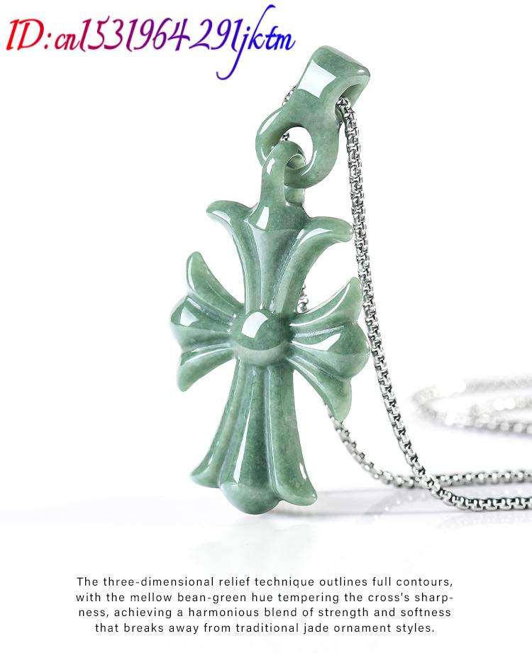 Collier pendentif croix en jad - Jewelry & Watches Vitopoulos Reviews avis et prix
