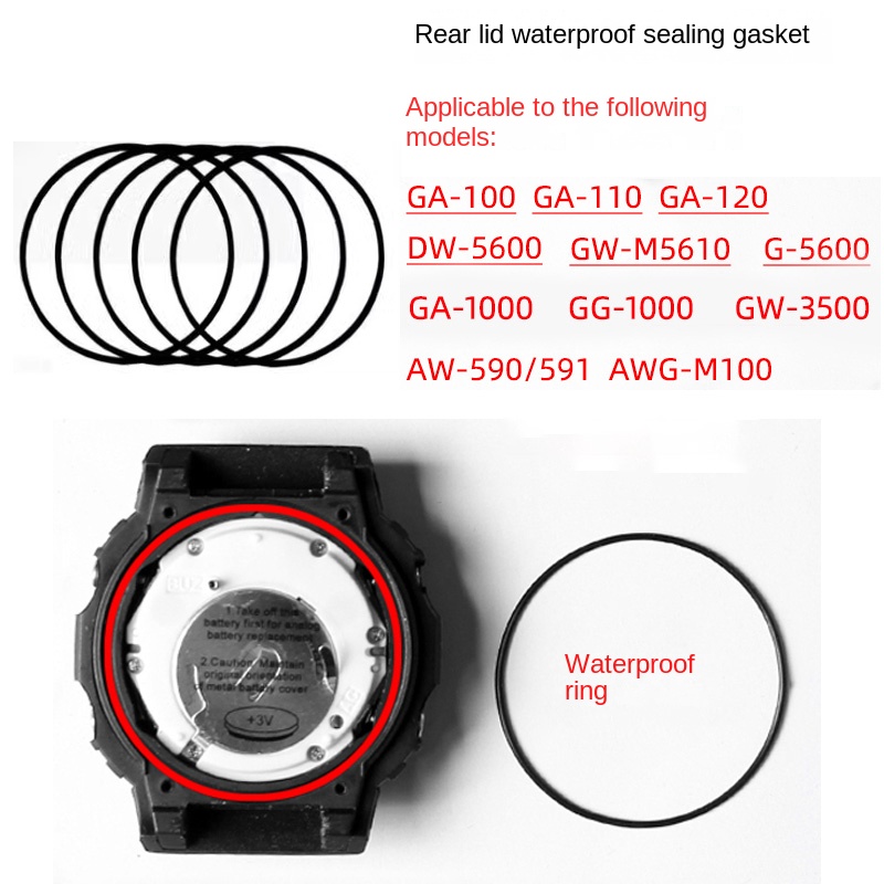 Anneau étanche de couvercle ar - Casio Watch G-Shock Dw-5600 avis et prix