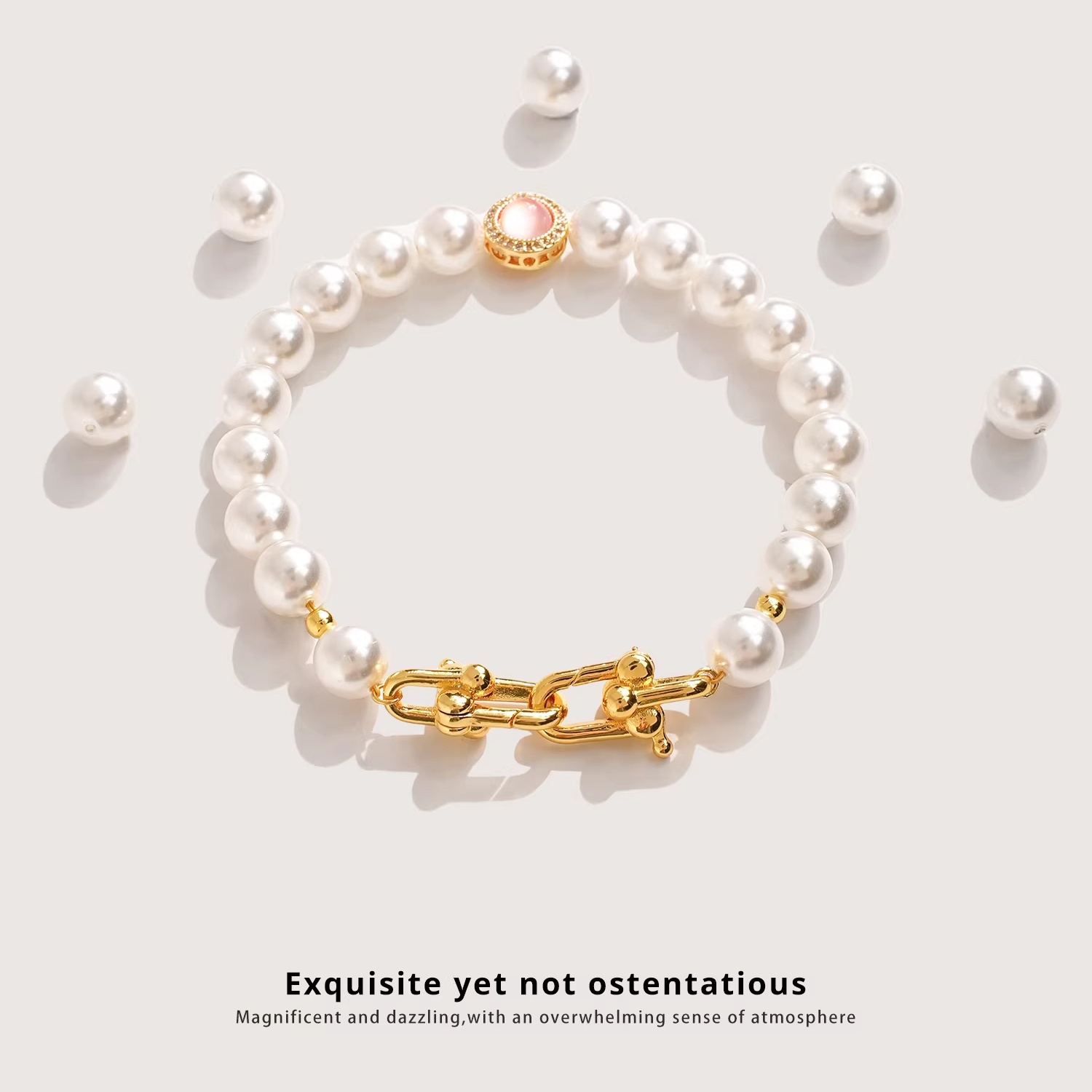 Fermoir à pression plaqué or 1 - Pearl Necklace avis et prix